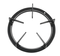 Round glass hob - large (height and low / 2 entry)